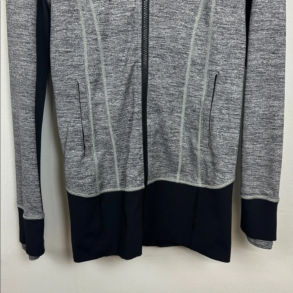 Lululemon Daily Practice Jacket Space Dye Camo Black Dark Slate / Black Sz 4